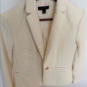 Ann Taylor Ivory Textured Blazer